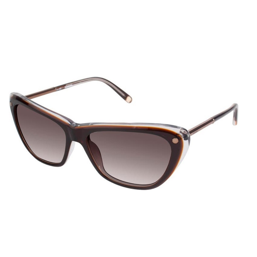 Balmain 56mm Modified Cat Eye Sunglasses In Red & Brown Red- Comes W/ Case Only